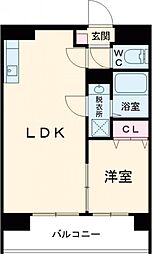 LIBTH千代 7階1LDKの間取り