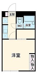 レオパレスピソ 1Kの間取図画像