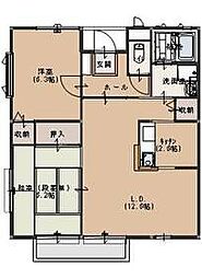 ユイマール・エフ　E 2階2LDKの間取り
