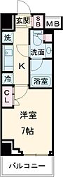 パークアクシス池袋 1Kの間取図画像