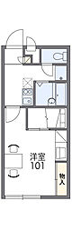 レオパレス赤池B 1Kの間取図画像
