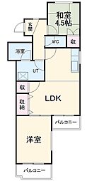 スカイベル 1階2LDKの間取り