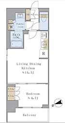 Brillia ist 駒込 4階1LDKの間取り