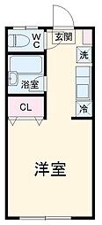 アパート 1Kの間取図画像