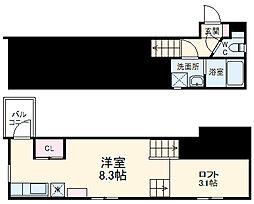 Ｌｕｃｉａ　Ｈｉｌｌｓ名駅北 2階ワンルームの間取り