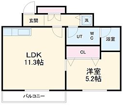名古屋市営鶴舞線 八事駅 徒歩3分の賃貸マンション 4階1LDKの間取り