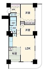 エクステ山下公園クレイドルタワー 21階3LDKの間取り