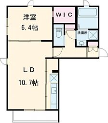 グレースマムＡ 2階1LDKの間取り
