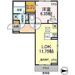 Ｄｅｐａｒｔｕｒｅ 2階1LDKの間取り