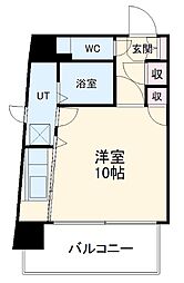 THE DOORS 8階ワンルームの間取り