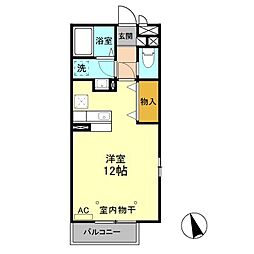 ネオウイング ワンルームの間取図画像