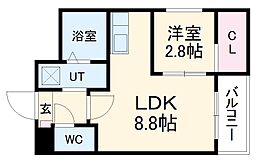 ＭＯＶＥ堀田ＳＯＵＴＨ 1階1LDKの間取り