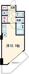 JR山手線 高田馬場駅 徒歩7分の賃貸マンション 10階ワンルームの間取り