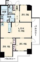 クロスレジデンス東十条 10階3LDKの間取り