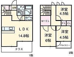 ＰＲＥＳＴＩＧＥ　ＫＯＭＡＫＩ　Ｂ棟 1階3LDKの間取り