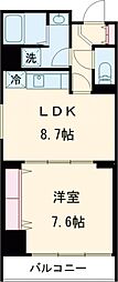 東京メトロ東西線 早稲田駅 徒歩7分の賃貸マンション 5階1LDKの間取り