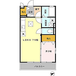 山手ヒルズ　壱番館 1階1LDKの間取り