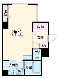 レガーロ石川町 2階ワンルームの間取り