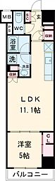 JR中央線 高円寺駅 徒歩11分の賃貸マンション 6階1LDKの間取り