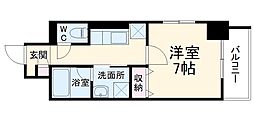 名古屋市営名城線 平安通駅 徒歩7分の賃貸マンション 1階1Kの間取り