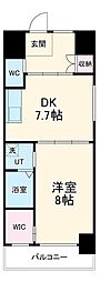 名古屋市営名城線 瑞穂運動場東駅 徒歩10分の賃貸マンション 10階1DKの間取り