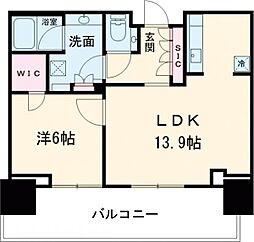 プラウドタワー小岩ファースト 7階1LDKの間取り