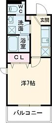 京王線 下高井戸駅 徒歩8分の賃貸マンション 1階1Kの間取り