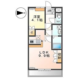 シェルルメゾン 1LDKの間取図画像