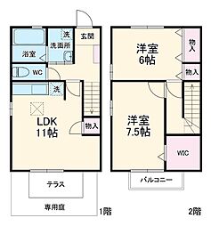 間取図画像 2LDK