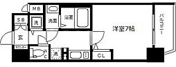 Osaka Metro中央線 堺筋本町駅 徒歩9分の賃貸マンション 2階1Kの間取り