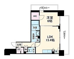 Osaka Metro谷町線 南森町駅 徒歩9分の賃貸マンション 2階1LDKの間取り