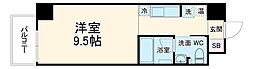 Osaka Metro堺筋線 扇町駅 徒歩9分の賃貸マンション 7階1Kの間取り
