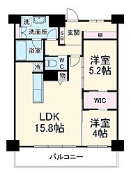 JR東海道・山陽本線 新大阪駅 徒歩3分の賃貸マンション 12階2LDKの間取り