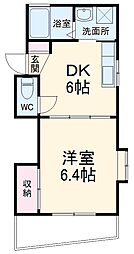 ＭＥＲＩＤＩＡＮ　ＡＮＮＥＸ 2階1DKの間取り