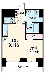 Osaka Metro谷町線 南森町駅 徒歩2分の賃貸マンション 2階1LDKの間取り