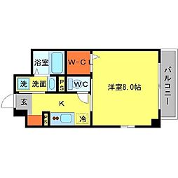 石塚アネックス 1Kの間取図画像