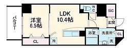 Osaka Metro堺筋線 扇町駅 徒歩9分の賃貸マンション 8階1LDKの間取り