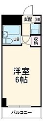 メトロＭ24 5階1Kの間取り