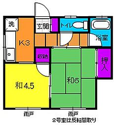 間取図画像 2K