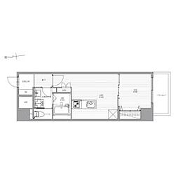 Osaka Metro千日前線 桜川駅 徒歩4分の賃貸マンション 11階1LDKの間取り