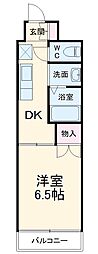 名古屋市営桜通線 瑞穂運動場西駅 徒歩3分の賃貸マンション 8階1Kの間取り