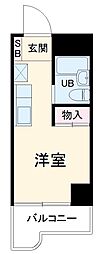 名古屋市営鶴舞線 原駅 徒歩11分の賃貸マンション 4階ワンルームの間取り