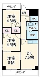 間取図画像 3DK
