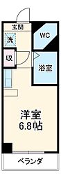 名古屋市営鶴舞線 塩釜口駅 徒歩8分の賃貸マンション 3階ワンルームの間取り