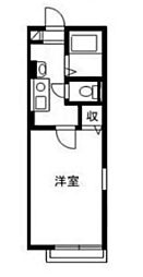 フローラル 1階1Kの間取り