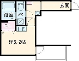 日暮里舎人ライナー 舎人駅 徒歩13分の賃貸アパート 3階ワンルームの間取り