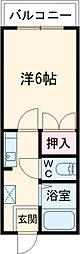 エムティコーポ 1階1Kの間取り