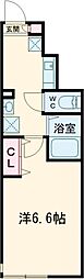 ミハス西小山 1階1Kの間取り