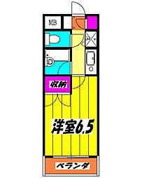 エム・センチュリー 3階1Kの間取り