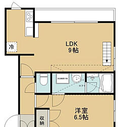 アメリカンリバティー小手指II 2階1LDKの間取り